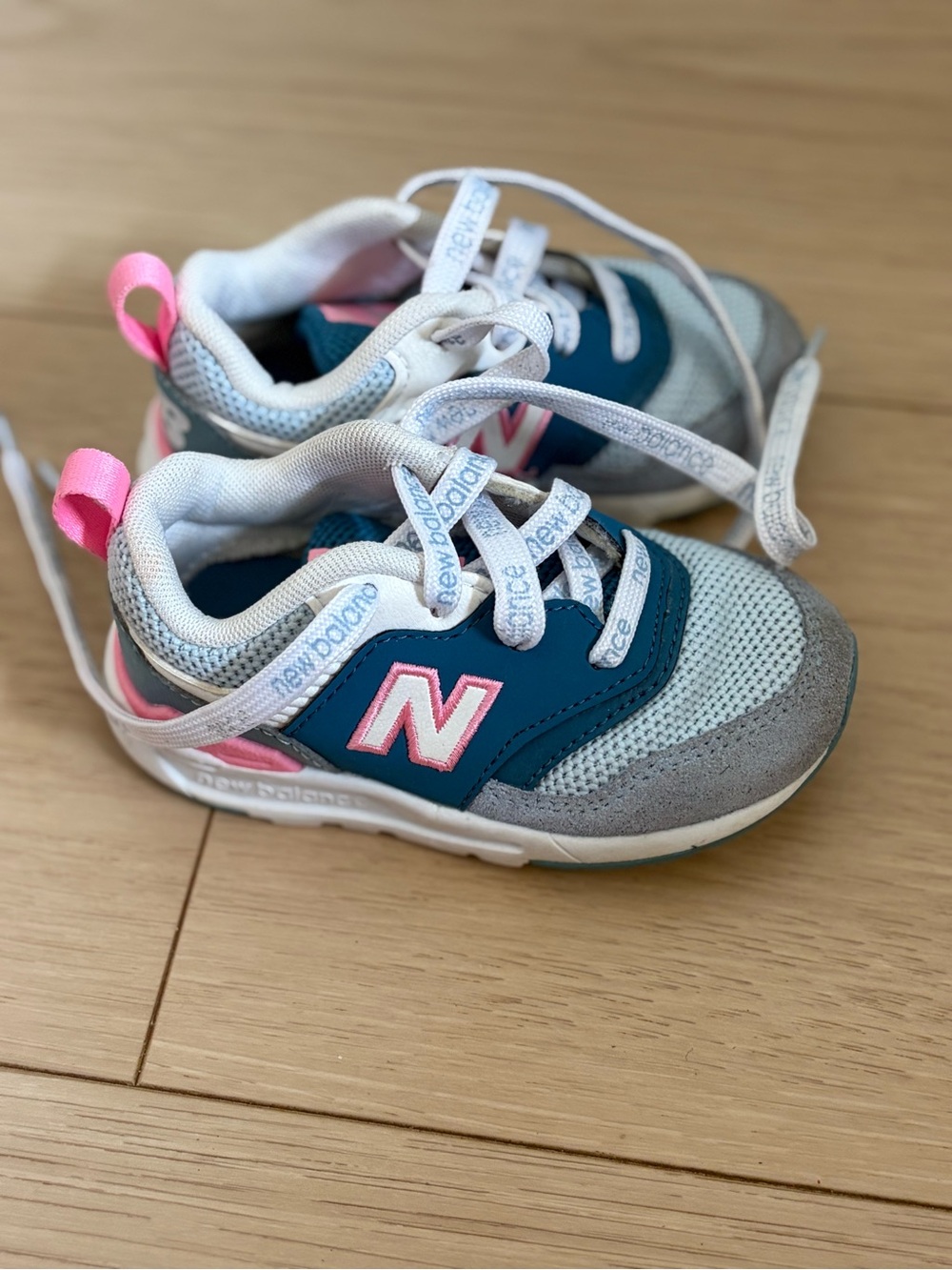 New Balance Kids Blue, Pink & Gray Athletic Sneakers